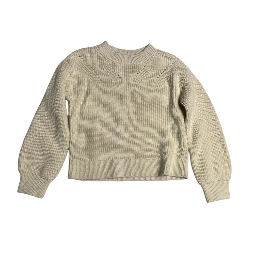 GAP Cream Sweater with Ribbed Texture‎